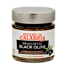Load image into Gallery viewer, Spread-Bruschetta Black olives, Italian, 210g Jar, 6-piece case