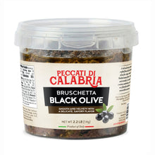 Load image into Gallery viewer, Spread-Bruschetta Black olives, Italian, 1kg Pail, 4-piece case