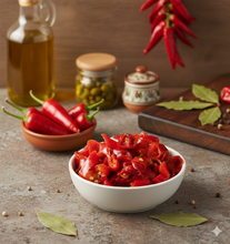 Load image into Gallery viewer, Peppers-SLICED Calabrian Hot Chili peppers, 1kg Pail, 4-piece
